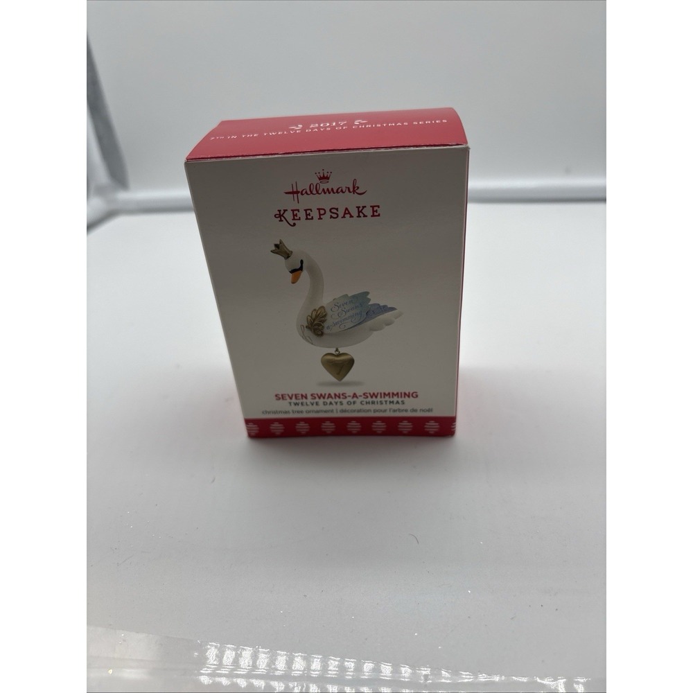 Hallmark Seven Swans A-Swimming Ornament #7 Series 12 Days Of Christmas 2017
